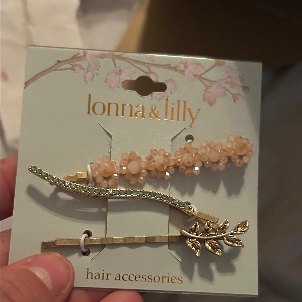 Lonna & Lilly Gold and Cream Hair‎ Clip Set